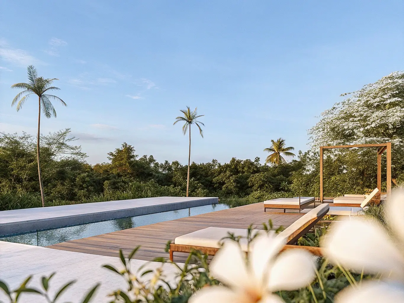 Pool and amenities at Silkworth Thailand retreat